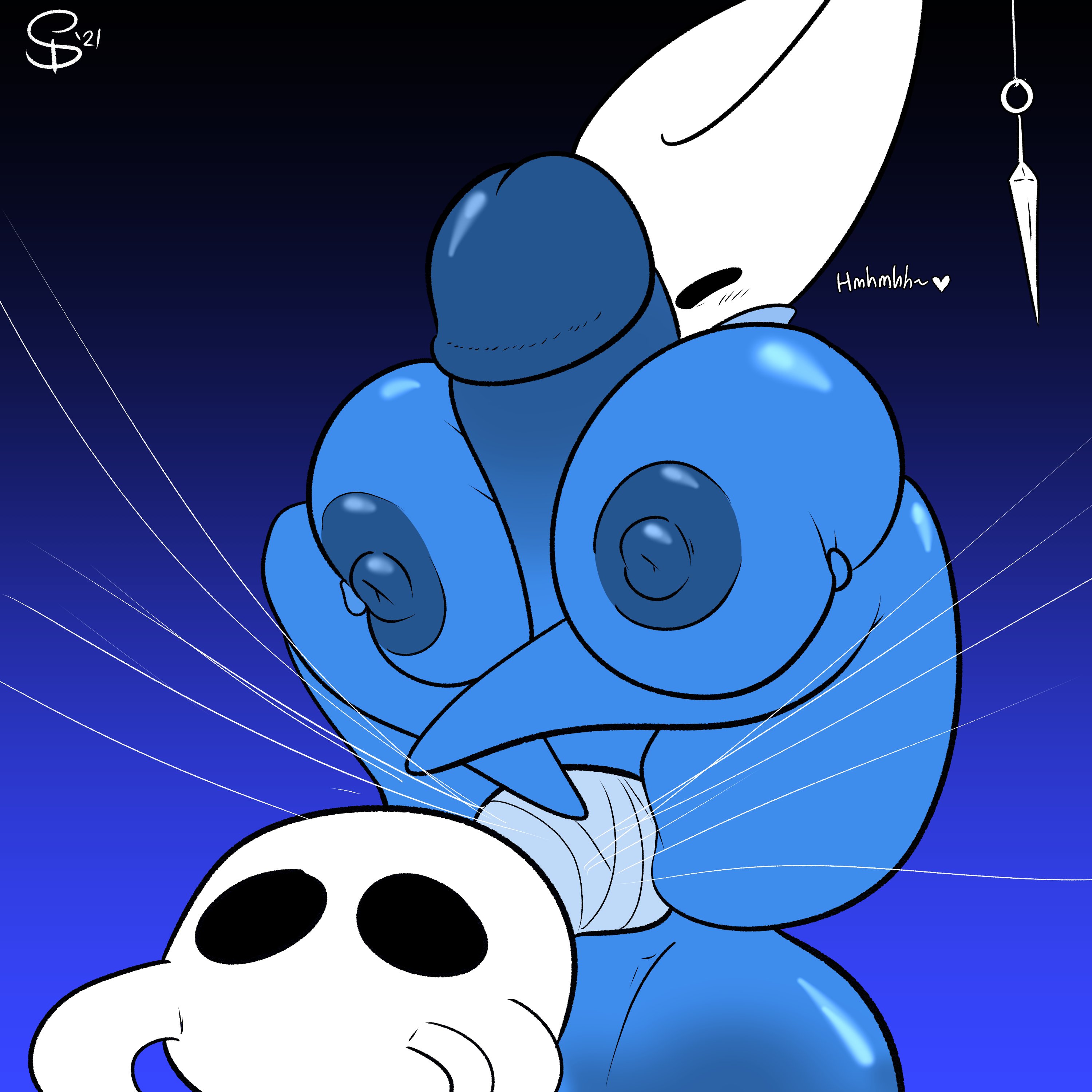 <3, 1boy, 1girls, anthro, areolae, barefoot, big breasts, blue skin, bodyjob, breasts, completely nude, duo, empty eyes, eyebrowless, female, femdom, full body, hollow knight, horn, hornet (hollow knight), horns, huge cock, hyper penis, incest, insect, insect girl, insects, larger female, male, naked, naked female, nipples, nude, nude female, paizuri, penis, siblings, simple background, size difference, small but hung, smaller male, solid eyes, squealydealy, straight, the knight (hollow knight), thick, thick thighs, tied up, titfuck, voluptuous