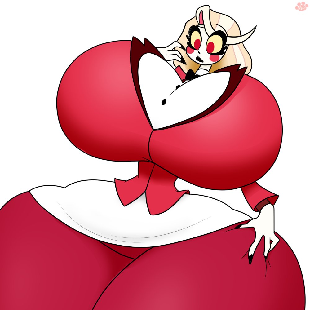 1girls big_breasts blonde_hair breasts charlie_morningstar_(hazbin_hotel) demon demon_girl female female_only hazbin_hotel huge_breasts hyper hyper_ass hyper_breasts kecomaster large_breasts pale-skinned_female red_cheeks red_eyes smooth_skin solo solo_female tagme thick_thighs thin_waist top_heavy vivienne_medrano white_skin wide_hips