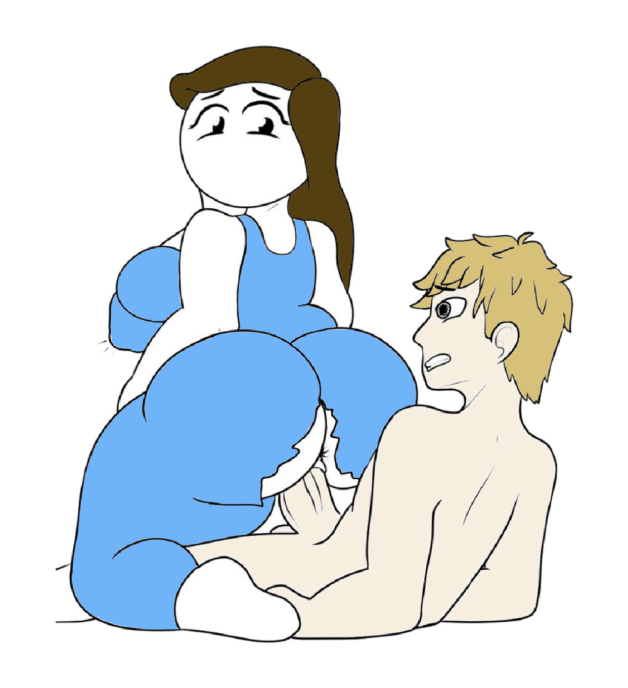 artist request, ass, barefoot, big ass, blonde hair, brown hair, clothed sex, color edit, curvy, female, let me explain studios, no mouth, pussy, rebecca parham, ripped clothing, sex, tagme, thick ass, thick thighs, vaginal penetration, vaginal sex, youtube, youtuber