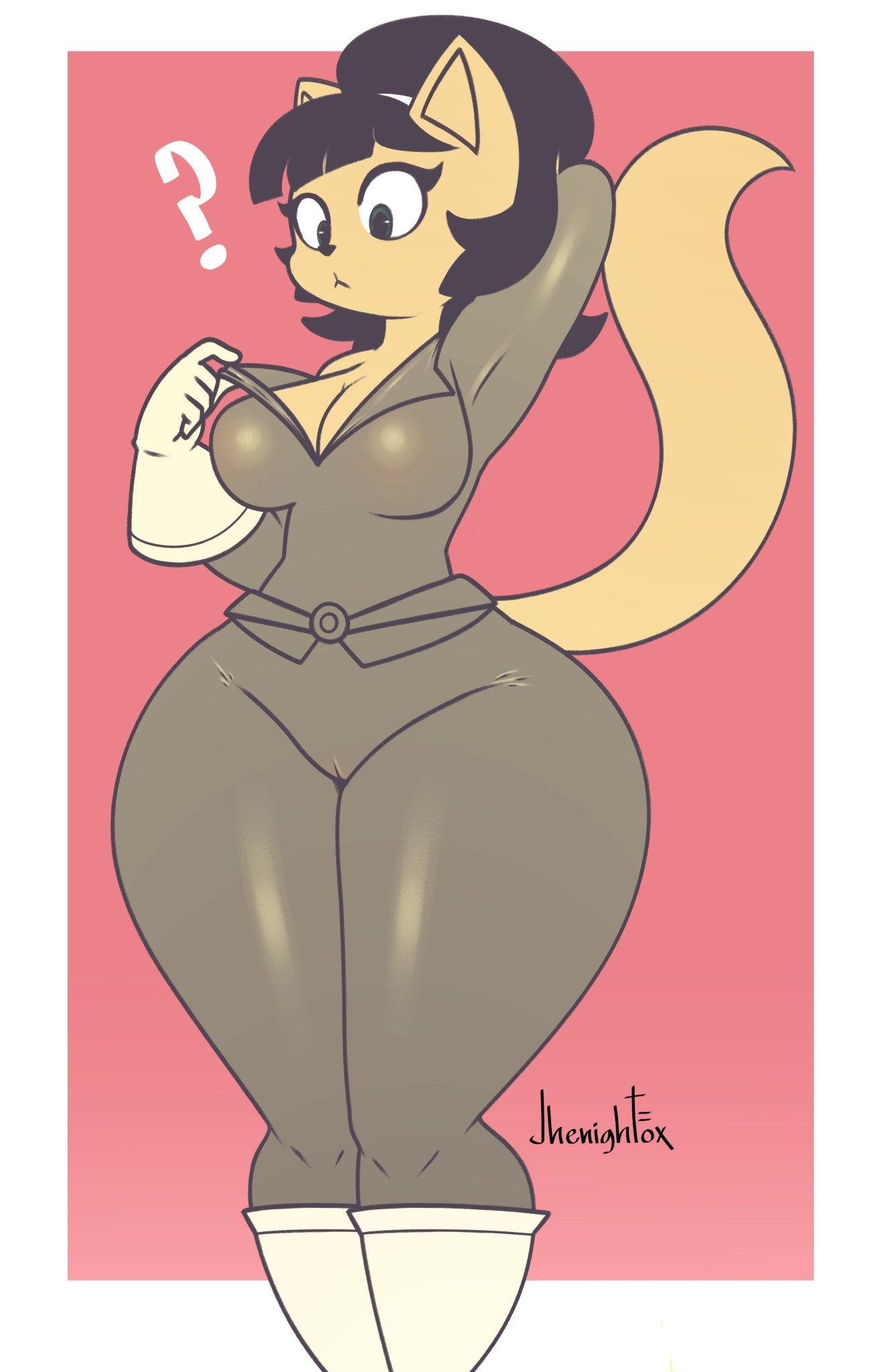 ?, breasts, clothed, clothing, female, fur, furry, furry only, jhenightfox, kitty katswell, nickelodeon, t.u.f.f. puppy, tagme, tail, thick thighs, thunder thighs, wide hips