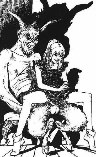 1girls black_and_white catholic christianity deity demon devil milo_manara mythology nightmare_waifu public_domain religion satan tagme