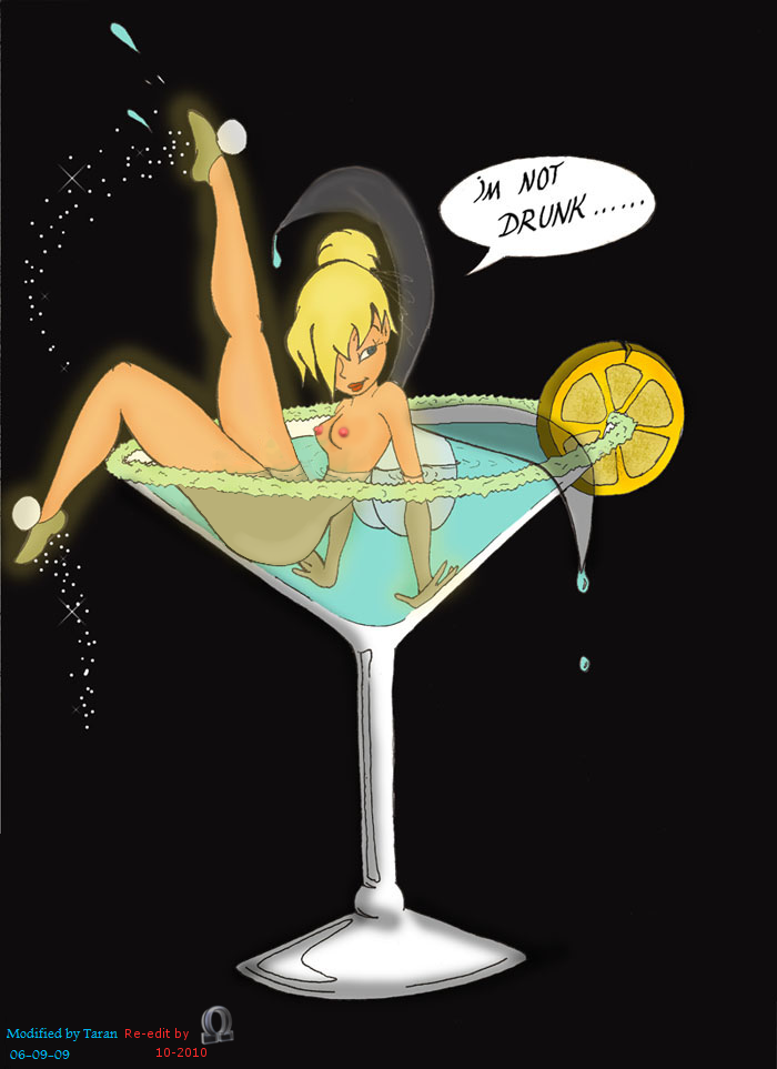 alcohol areolae ass black_background blonde_hair blue_eyes breasts disney disney_fairies drink drunk english_text erect_nipples fairy fairy_dust fairy_wings lemon micro nipples nude peter_pan_(disney) pixie_dust png text tinker_bell