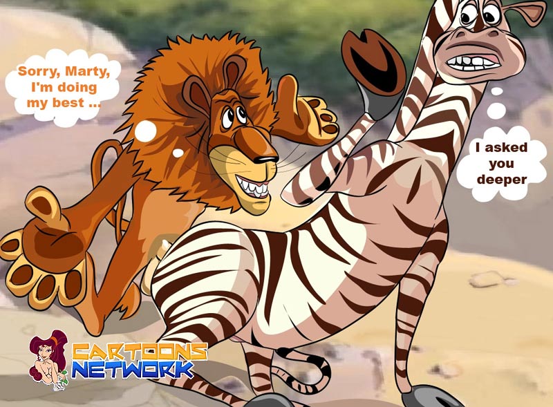 alakay_alex cartoons_network cuntboy dreamworks furry furry_only intersex interspecies madagascar_(film) madagascar_(series) male male_only marty_the_zebra