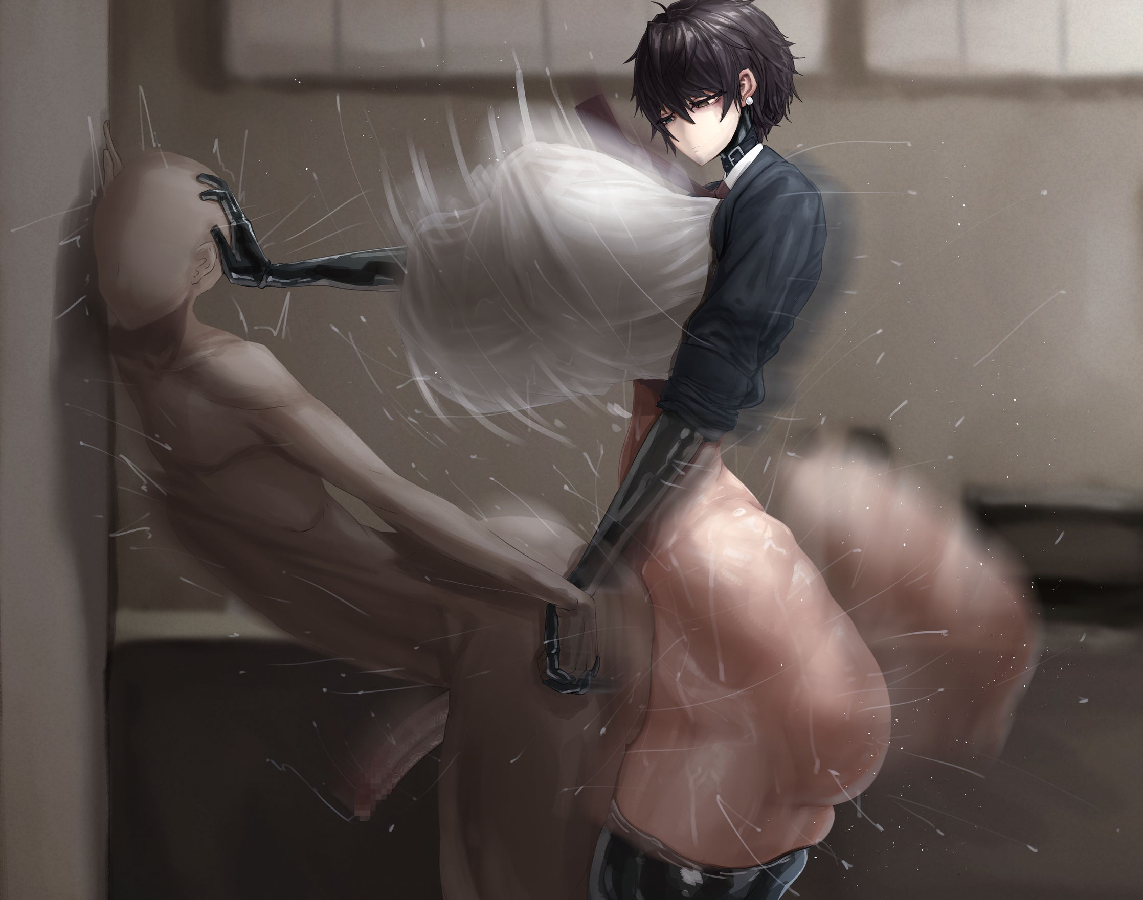 1boy, 1futa, anal, anal sex, balls, breasts, canvassolaris, chocolate and vanilla, dark skin, dark-skinned femboy, dark-skinned male, dark-skinned sissy, dark-skinned sub, dark-skinned twink, femboy, femboysub, futa on male, futadom, futanari, hand on head, huge balls, huge breasts, huge cock, interracial, intersex, latex, light-skin, light-skinned futanari, long penis, male, penis, rough sex, veins, veiny, veiny penis, white is bigger