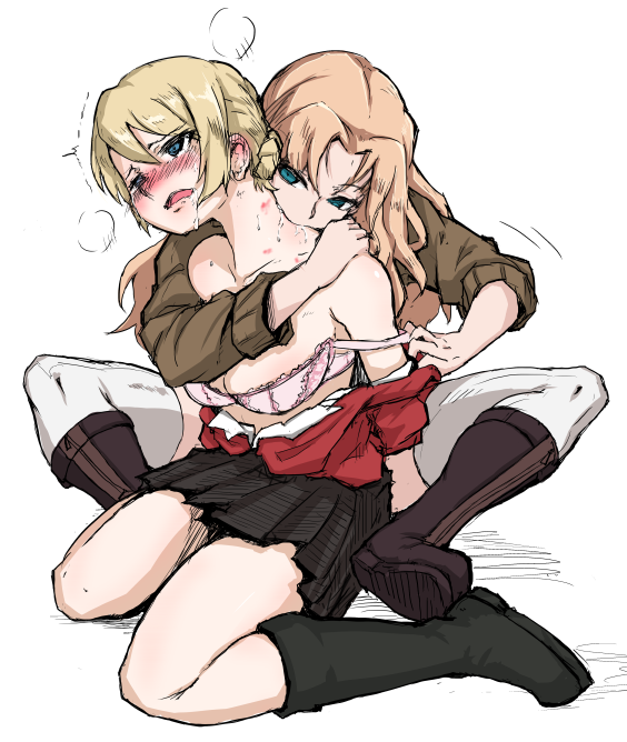 darjeeling, female, girls und panzer, hickey, kay (girls und panzer), lesbian sex, yuri