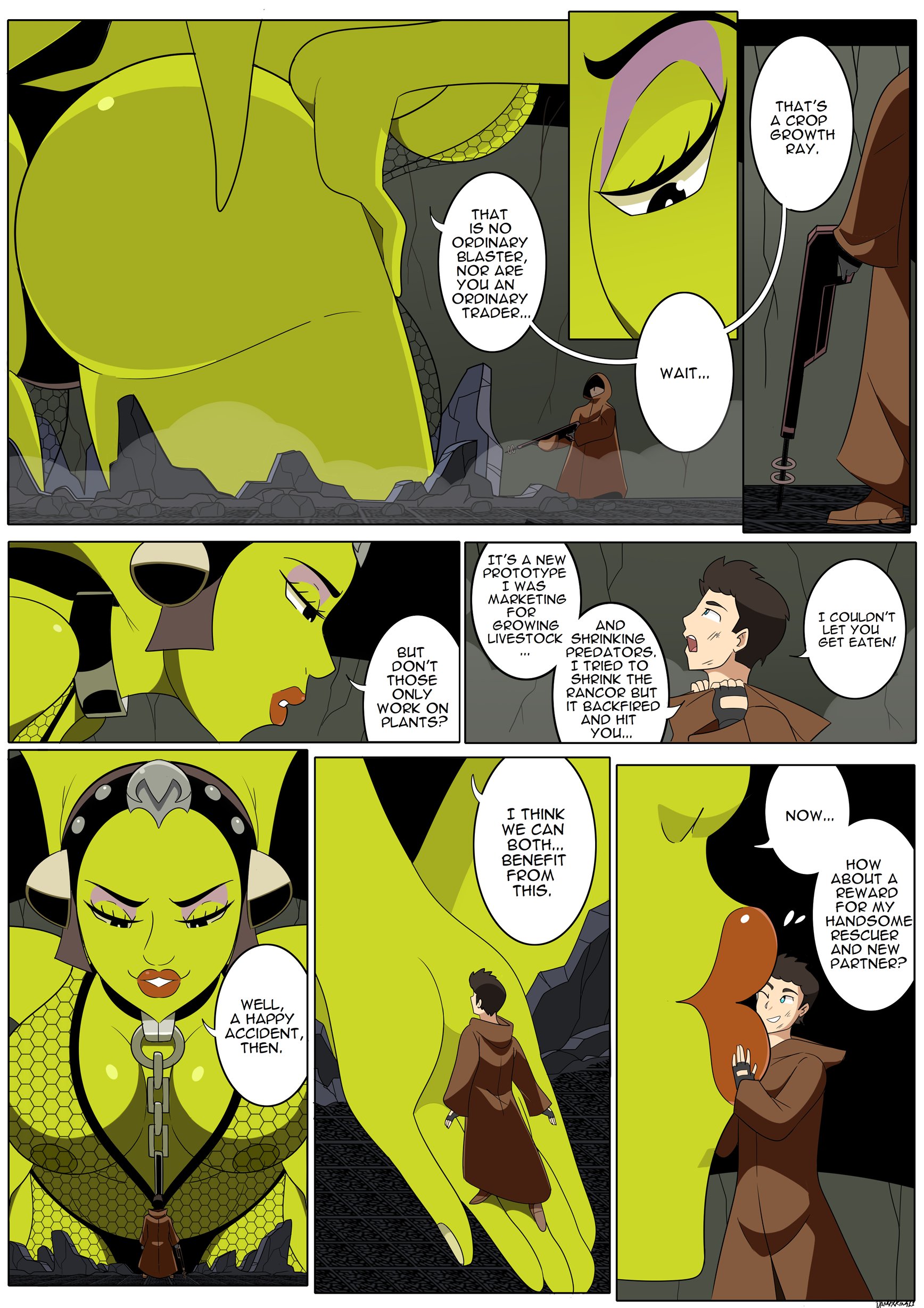 ass, big ass, big breasts, breasts, bubble ass, bubble butt, comic, dangerking11, female, female focus, giantess, green skin, macro, oola, star wars, twi'lek, unbirthing