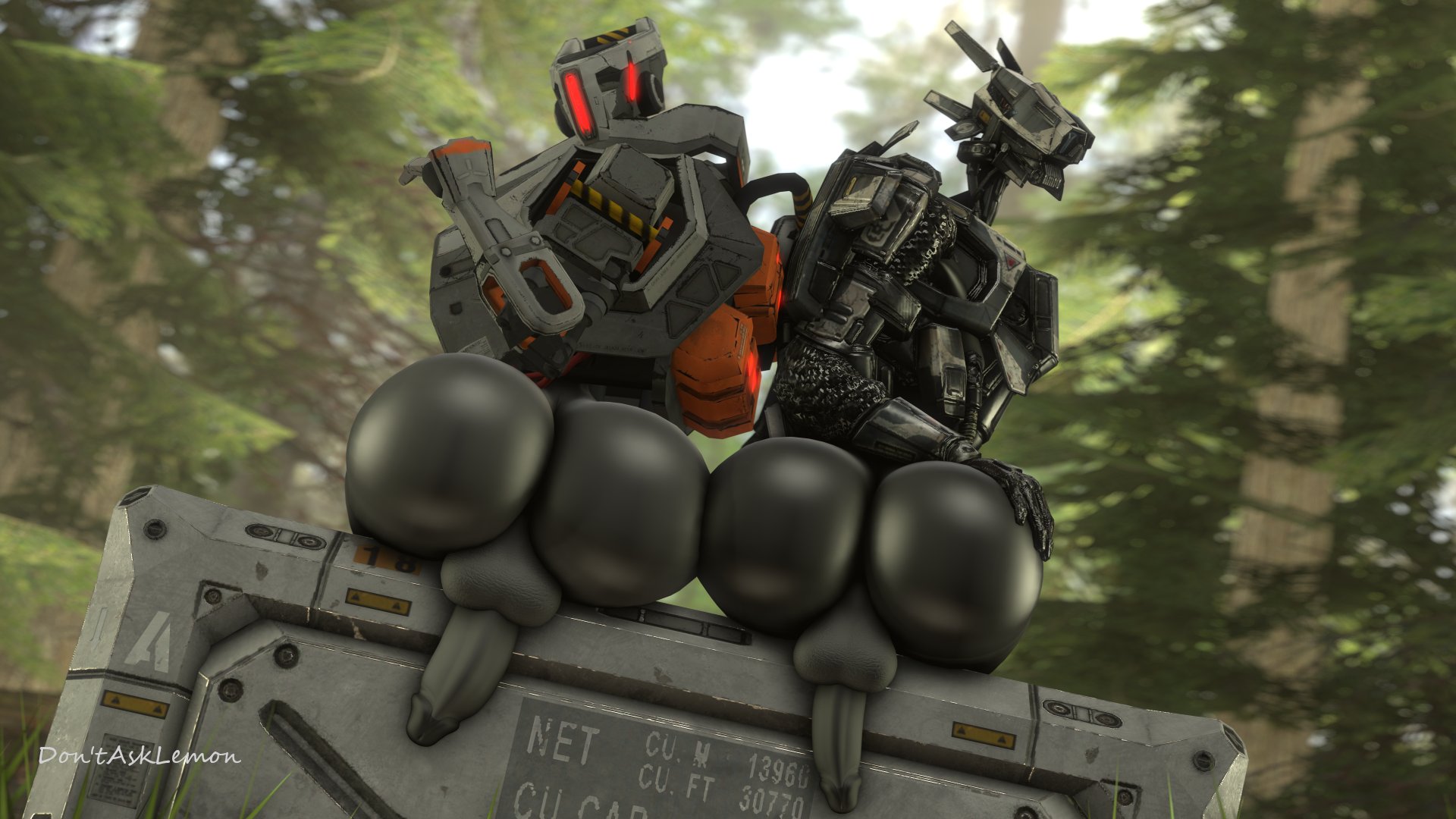 2boys, 3d, ass, balls, dick, don'tasklemon, dontasklemon, femboy, gay, huge ass, huge butt, humanoid, humanoid genitalia, machine, male, male only, male/male, nude, outside, penis, presenting ass, presenting butt, robot, submissive male, tagme, thick thighs, titanfall