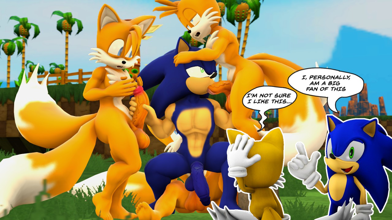 3d, 3d (artwork), abs, anal, anal sex, anthro, anthro on anthro, anthro penetrated, anthro penetrating, anthro penetrating anthro, anthrofied, balls, ballsack, bottomless, bottomless male, completely nude, dialogue, erect penis, erection, foursome, gangbang, garbage-chan, gay, gay sex, group, group sex, half-closed eyes, looking at another, looking at partner, looking pleasured, male, male only, male penetrated, male penetrating, male penetrating male, male/male, masturbation, muscular, muscular anthro, muscular male, nude, nude male, orgy, pecs, pectorals, penetration, penis, penis out, sfm, sonic (series), sonic the hedgehog, sonic the hedgehog (series), source filmmaker, speech bubble, tails, tails the fox, text, text bubble, veiny, veiny penis, yaoi