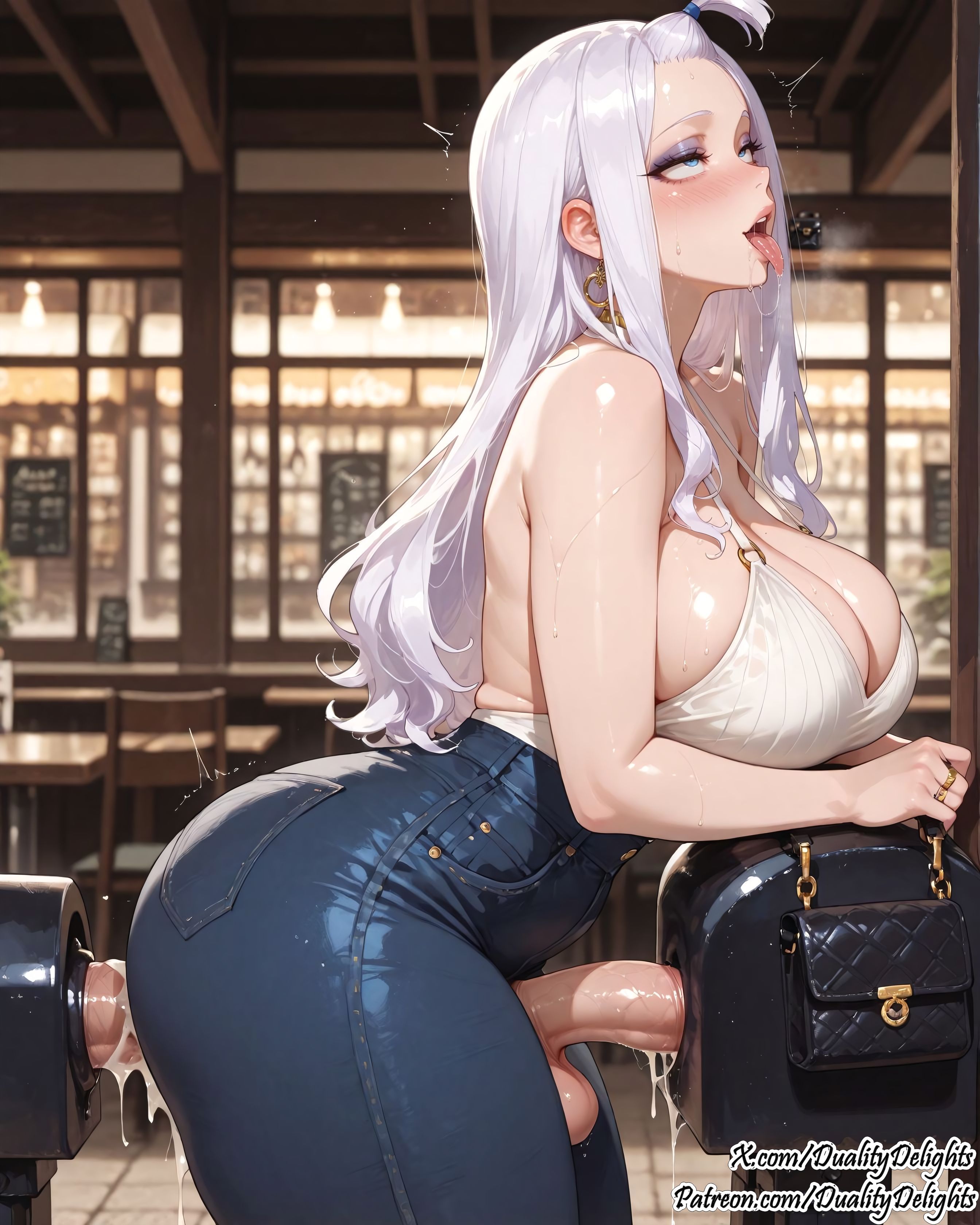 1futa, abs, ai generated, balls, breasts, breeding mount, cock, covered abs, dickgirl, dualitydelights, fairy tail, futa only, futa sans pussy, futanari, girly, high resolution, highres, horny, huge ass, huge balls, huge boobs, huge breasts, huge butt, huge cock, huge testicles, huge thighs, intersex, medium ass, medium breasts, medium penis, mirajane strauss, muscular, patreon, penis, self upload, sexy, stable diffusion, testicles, white hair, worship