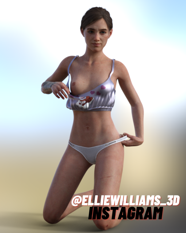 3d 3dgirls_(artist) breasts ellie_(the_last_of_us) ellie_williams pajamas the_last_of_us the_last_of_us_2