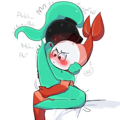 dandy's world, male, non-human, object head, shrimpo (dandy's world), soulvester, tagme, toony, yaoi
