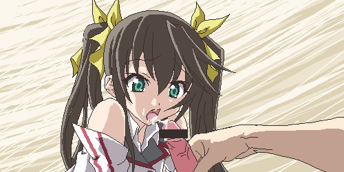 brown_hair chinese_girl cum_trail eyebrows_visible_through_hair huang_lingyin infinite_stratos itou_nobuhiro oral straight twintails veiny_penis