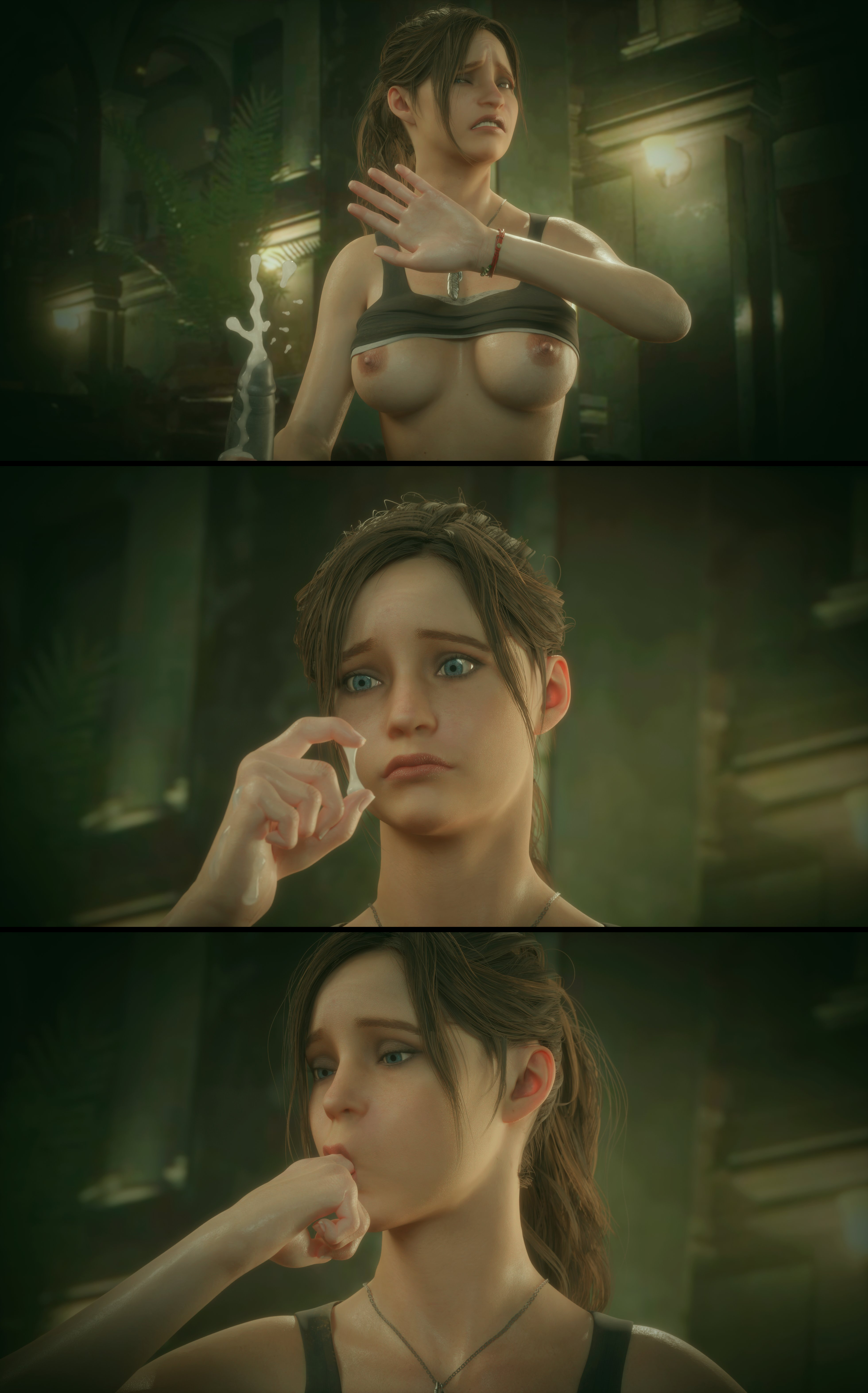 1girls, 1monster, 3d, breasts, breasts out, capcom, claire redfield, claire redfield (jordan mcewen), cum, edit, ejaculation, female, gokkun, handjob, kingestefano98, monster, mr x, resident evil, resident evil 2, resident evil 2 remake, tagme, tyrant