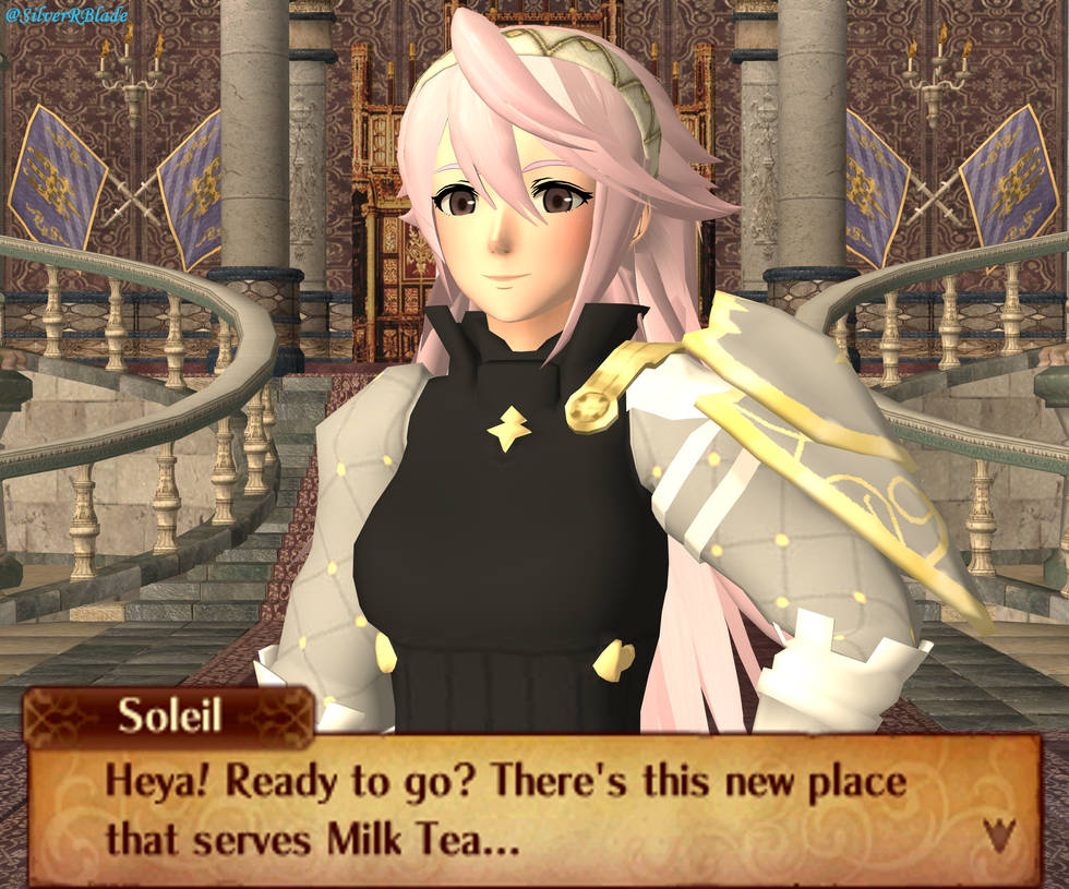 breast_expansion clothed clothing dialogue female fire_emblem fire_emblem_fates pink_hair silverrblade soleil_(fire_emblem)