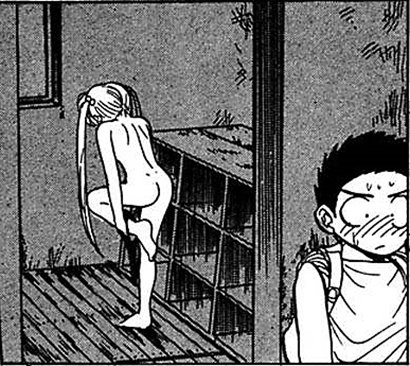 artist_request ass ass_focus back bare_ass bare_back bare_hips barefoot black_hair blush blushed changing_room clothing comic completely_nude completely_nude_female cropped curvy_hips feet female hair_bobbles hair_ornament hair_tie hiroshi_tateno human jigoku_sensei_nube kyoko_inaba large_ass legs leotard long_hair long_twintails looking_down manga manga_page nude official_art official_manga putting_clothes_on short_hair shounen_jump soles standing standing_on_one_leg third-party_edit tied_hair twintails