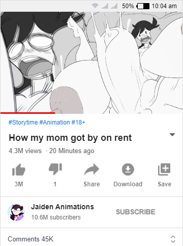 big breasts, big penis, breasts, cum, female, fucked silly, huge breasts, huge penis, hyper, hyper breasts, hyper hourglass, hyper penis, jaiden animations, jaidens mom, large breasts, large penis, male, mob face, penis, tasteofchoklit, text, youtube