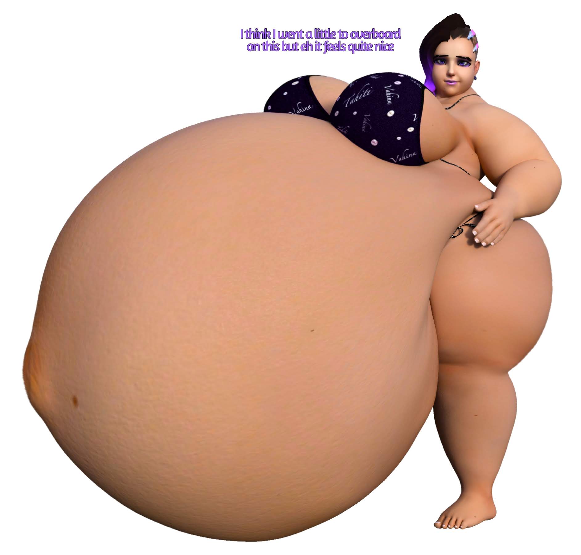 3d bbw belly belly_inflation big_belly big_breasts breasts dark-skinned_female dark_skin fat female huge_belly huge_breasts hyper_fat inflated_belly inflation latina massive_belly morbidly_obese obese olivia_colomar overwatch overwatch_2 overweight overweight_female sombra ssbbw weight_gain yatnat