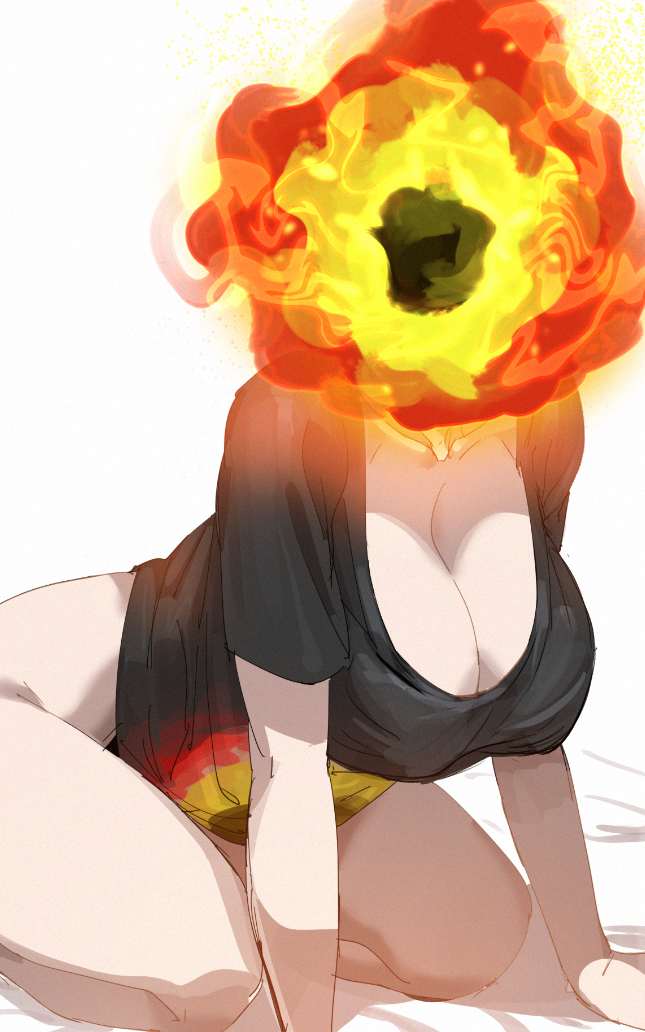 1girls big_breasts bow_(bhp) chaos_(elden_ring) cleavage elden_ring female female_only frenzied_flame fromsoftware huge_breasts lord_of_frenzied_flame tarnished