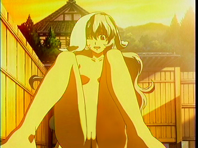 1girls cameltoe cap female female_only full_metal_panic nude photoshop screencap solo teletha_testarossa uncensored