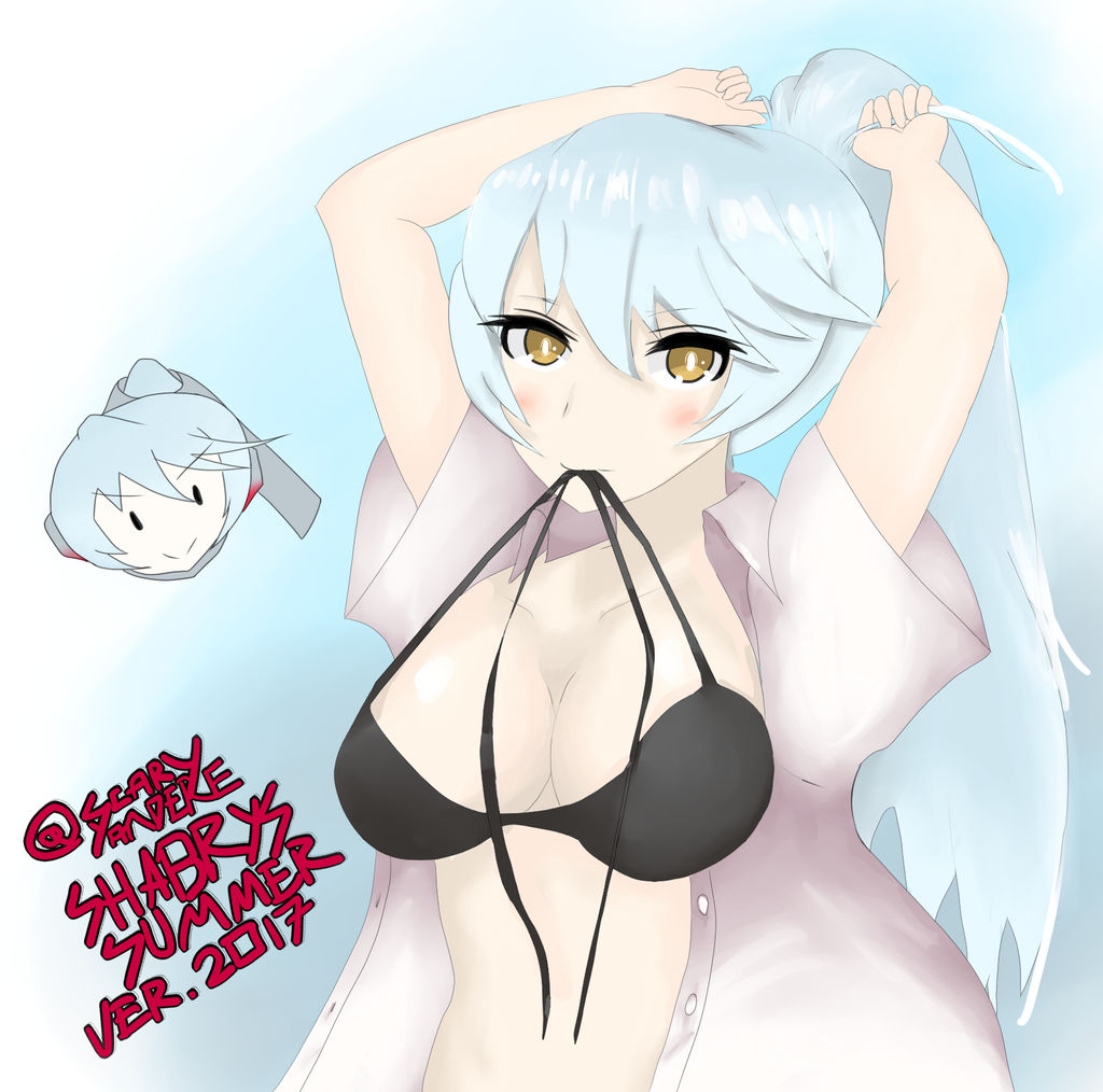 bikini half_naked humanized labrys persona persona_4 persona_4_arena scary-yandere shadow_labrys shadow_self_(persona) yellow_eyes