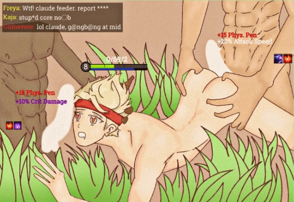 claude_(mlbb) gay gay_sex male male_only mobile_legends muscles muscular muscular_male naked naked_male nude nude_male skinny threesome