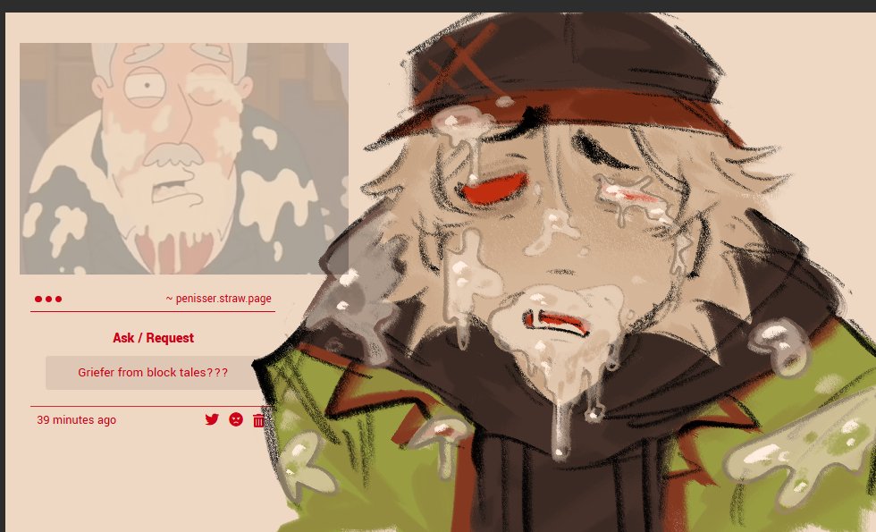 &, 1boy, block tales, cum on eye, cum on face, dripping cum, griefer (block tales), male, male only, okay but imagine cumming all over someones face and then licking it up isnt that amazing, open mouth, pisslovwr69, roblox, robloxian, solo, tagme