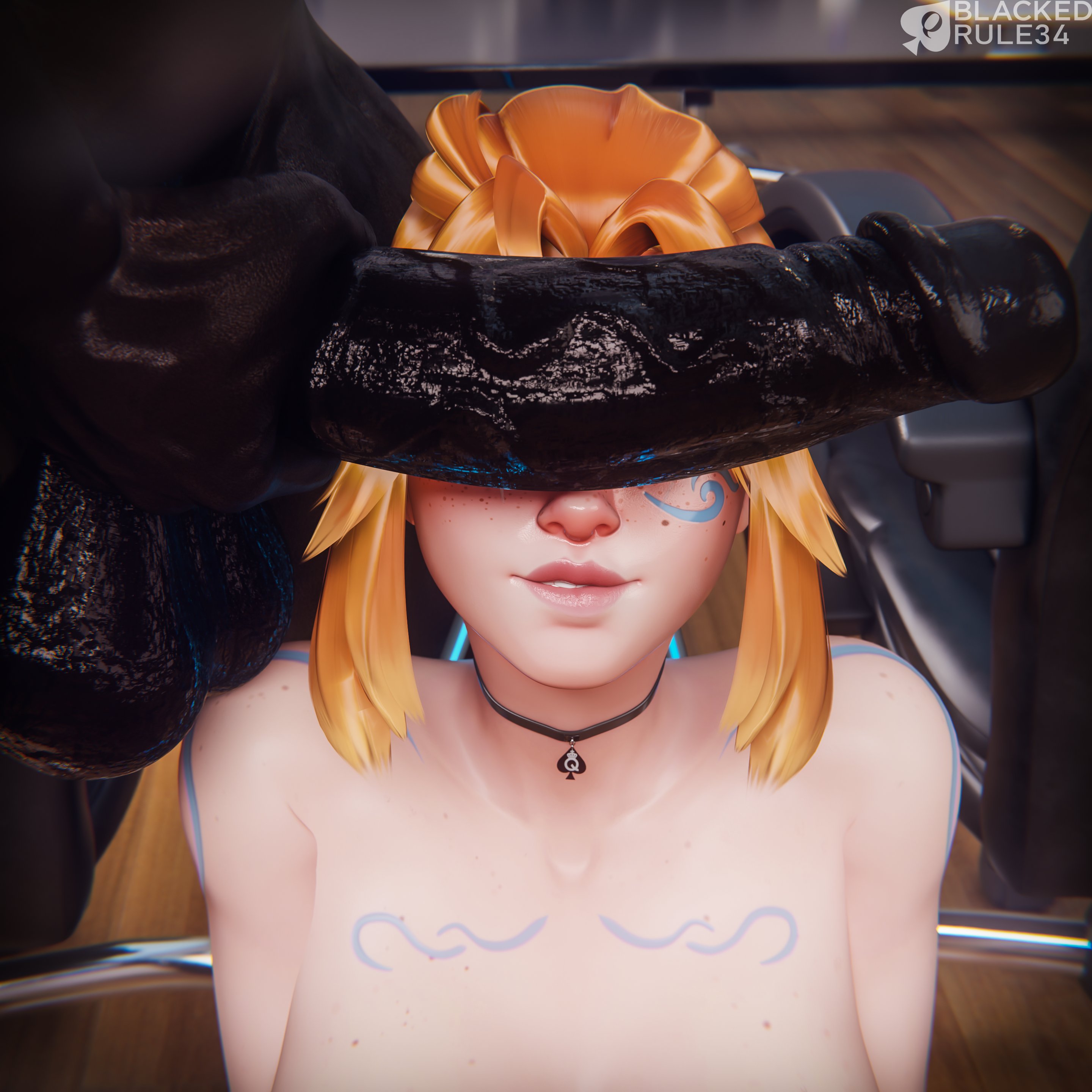 1boy, 1girls, 3d, balls, big penis, biting lip, blackedr34, blizzard entertainment, cant see the haters, dark skin, dark-skinned male, faceless male, female, freja (overwatch), huge cock, interracial, light skin, light-skinned female, male, overwatch, overwatch 2, penis, qos, queen of spades, snowbunny, spade choker, straight, tagme, testicles, unseen male face