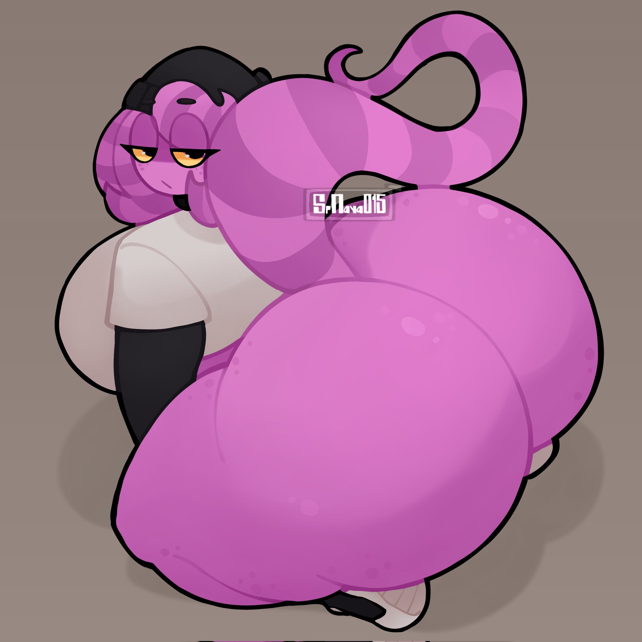 anthro, ass, bbw, big ass, big breasts, big butt, big hips, big thighs, big tits, breasts, chubby, chubby belly, chubby female, female, hip, huge ass, huge breasts, huge butt, huge hips, huge thighs, huge tits, hyper ass, hyper breasts, hyper butt, hyper thighs, lizard, looking at viewer, original character, pink skin, randy (srnava), serious, srnava, teapot (body type), thick, thick ass, thick breasts, thick butt, thick thighs, thighs, tits, twitter