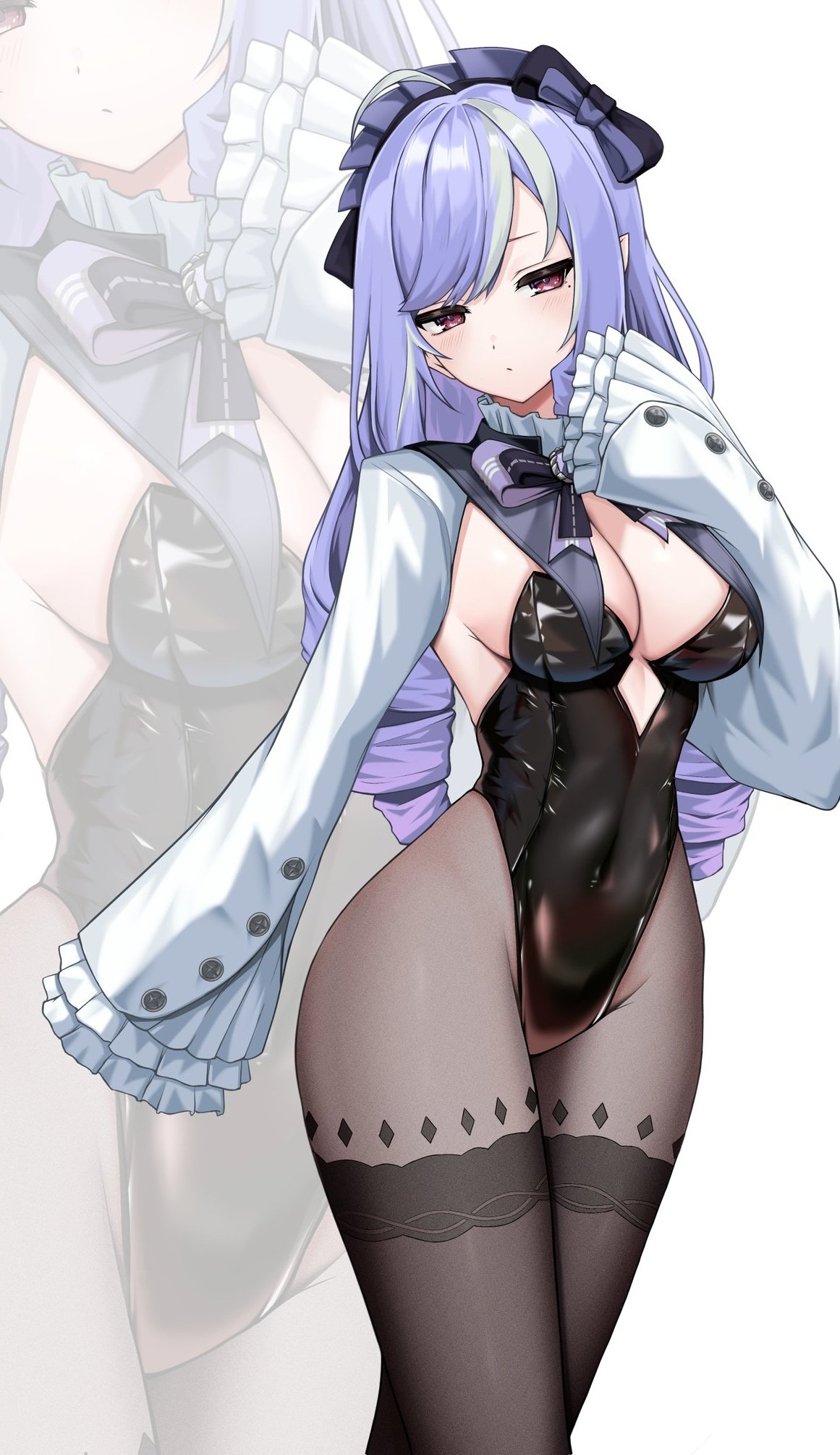 1girls, breasts, female, female focus, female only, kushinaka, large breasts, light skin, light-skinned female, solo, thick thighs, thighs, vivian (zenless zone zero), vivian banshee, wide hips, zenless zone zero