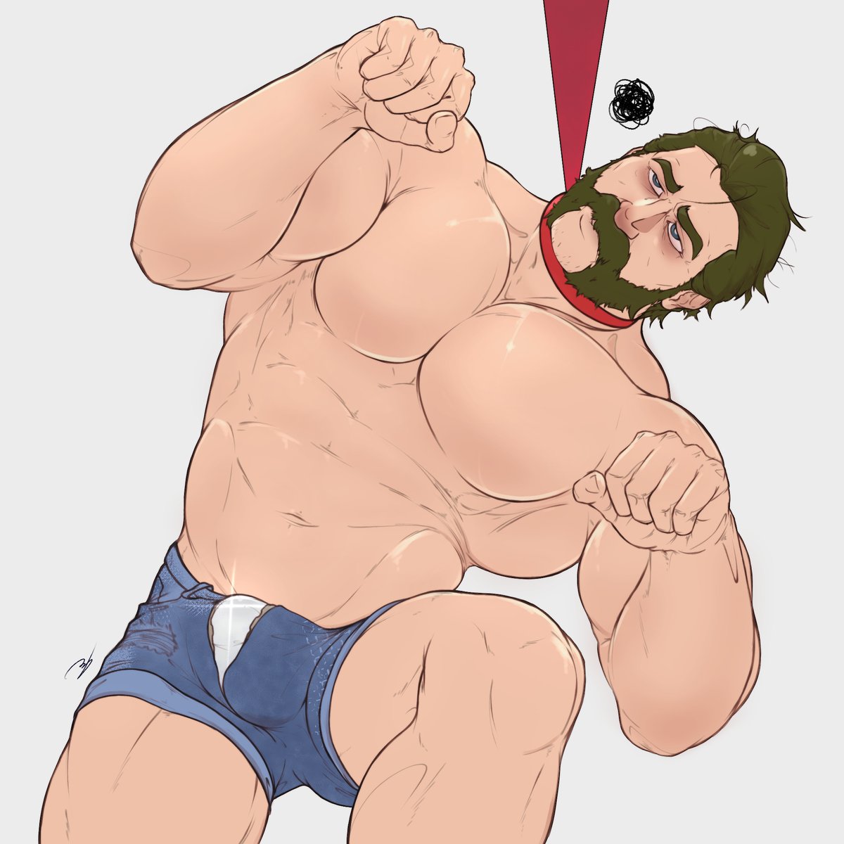 bara, beard, bulge, daddy, dilf, dispatch (game), male, male only, muscular, muscular male, no nipples, phenomaman, shipoopee1972