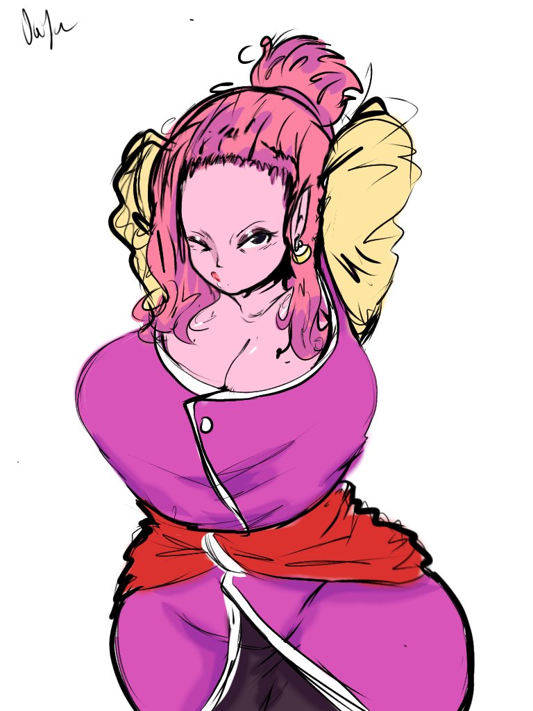 1girls, alternate breast size, breasts, chronoa, dragon ball, dragon ball xenoverse, early design, female, female only, giygal, milf, mommy, solo, supreme kai of time, tied hair