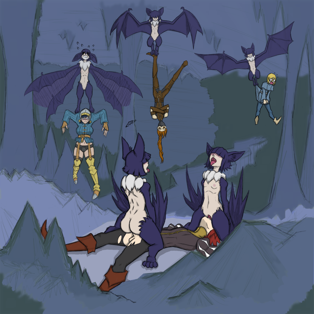 2020 animal_humanoid ass bat bat_humanoid breasts carrying clothing cowgirl_position cunnilingus detailed_background dominant dominant_female facesitting fangs female forced from_front_position group group_sex human human_on_humanoid humanoid interspecies larger_human lurch male male/female mammal mammal_humanoid membrane_(anatomy) membranous_wings nipples nude on_bottom on_top oral rape reverse_spitroast sex signature sitting_on_another size_difference small_breasts smaller_humanoid submissive submissive_male teeth threesome torn_clothing vaginal_penetration wings