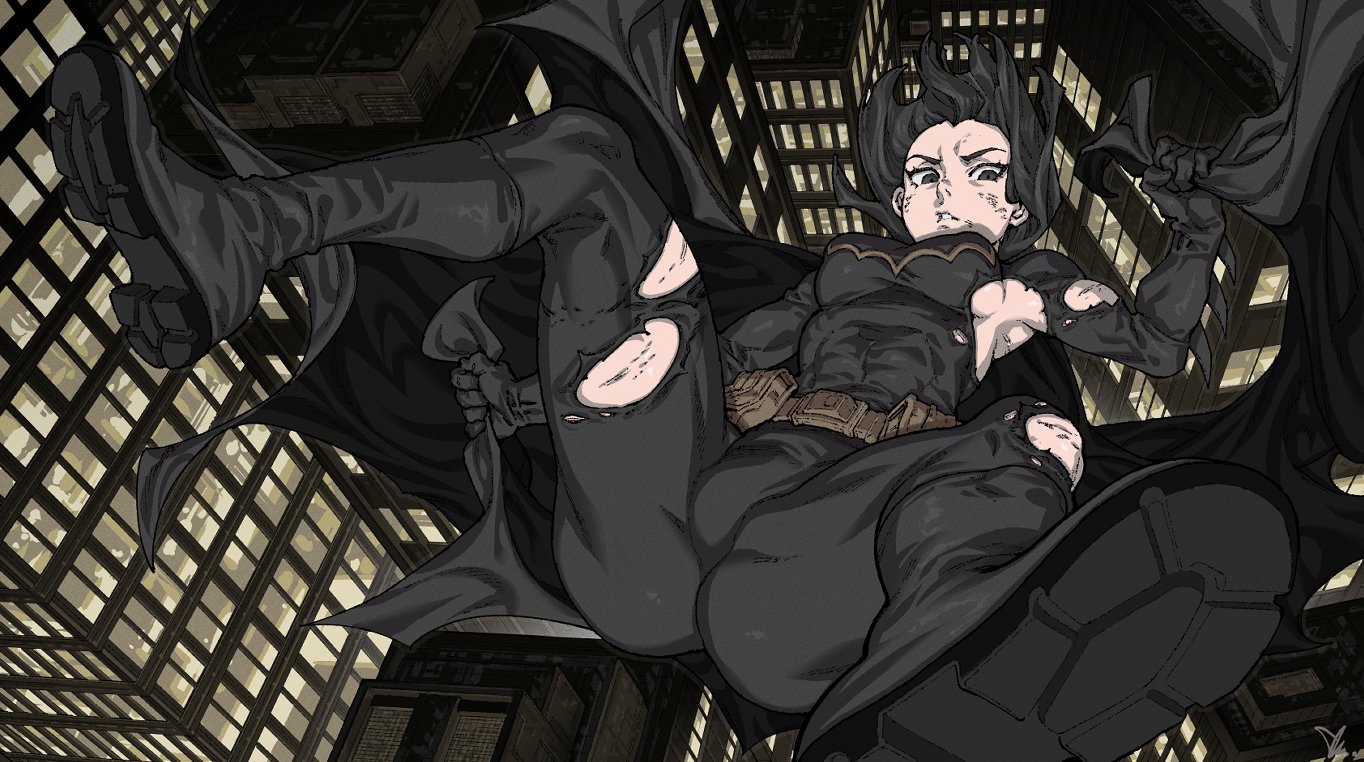 1girls, abi kamesennin, ass, batgirl, batgirl (cassandra cain), batman (series), cassandra cain, clothing, dc, dc comics, female, solo, torn clothes