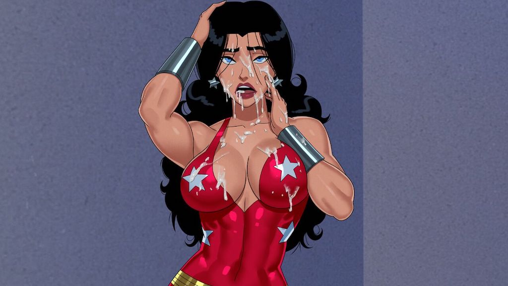 amazon clothed cum cum_in_mouth dc_comics donna_troy fit_female muscular_female solo_female something_unlimited sunsetriders7 wonder_girl wonder_woman_(series) young_justice