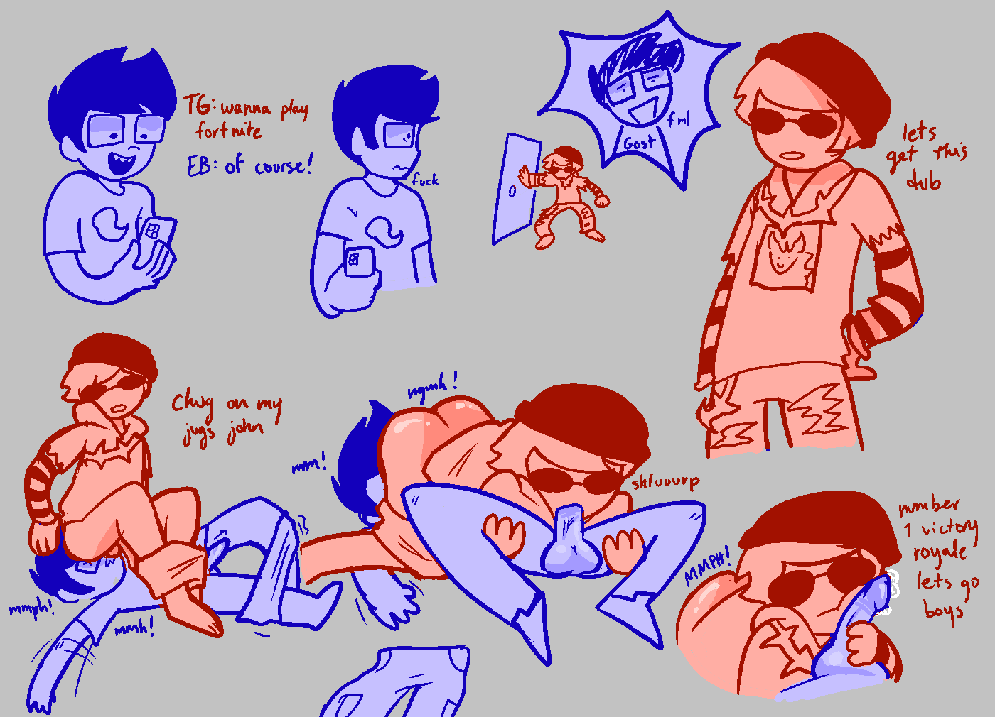 cosplay dave_strider facesitting gay homestuck homestuck^2 john_egbert male men_only penis source_request