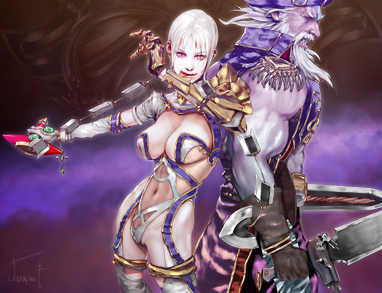 cervantes_de_leon father_and_daughter female human isabella_valentine jasmine_t male soul_calibur