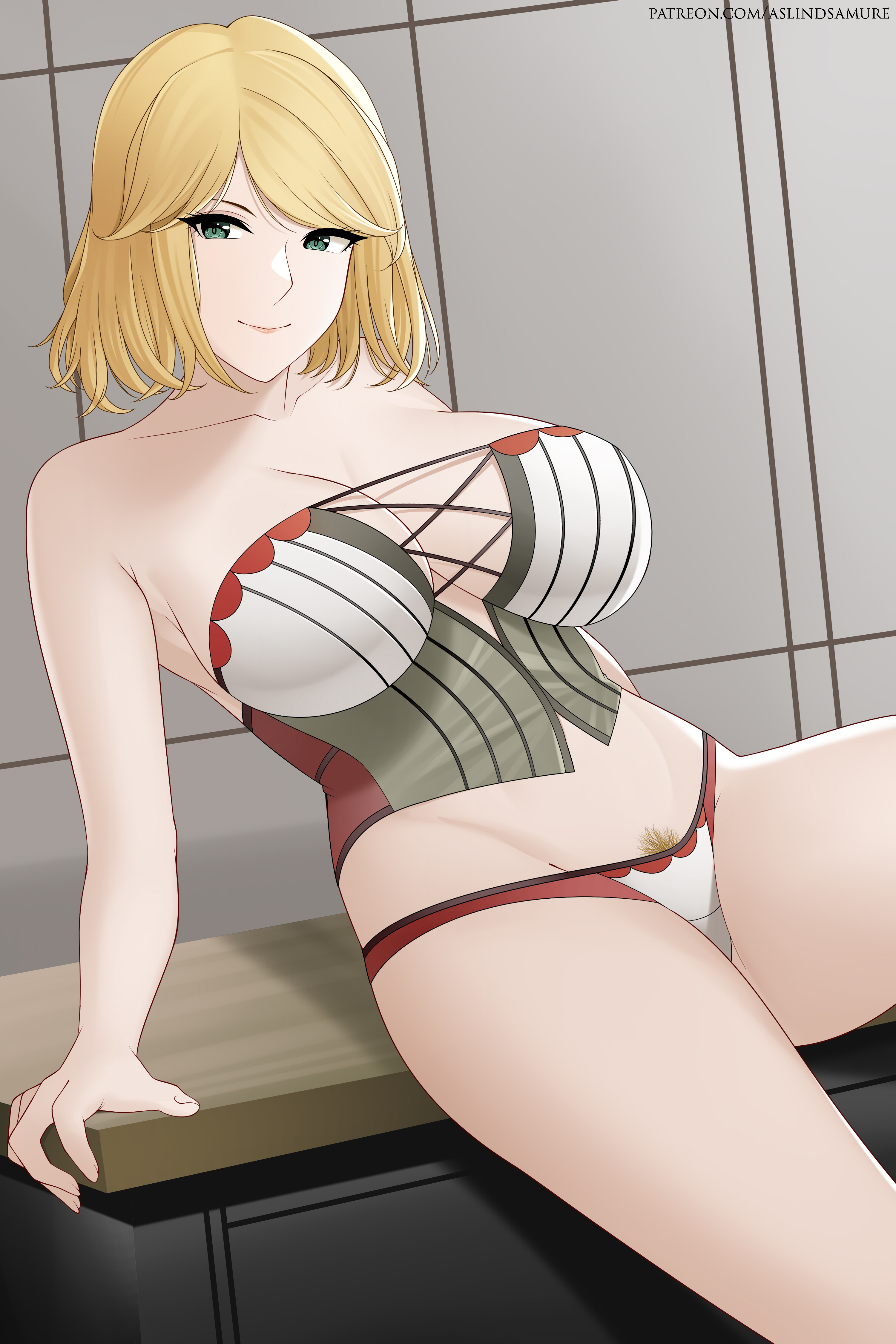 1girls, aslindsamure, elden ring, female, female only, fromsoftware, light skin, roderika (elden ring), solo, solo female, underwear