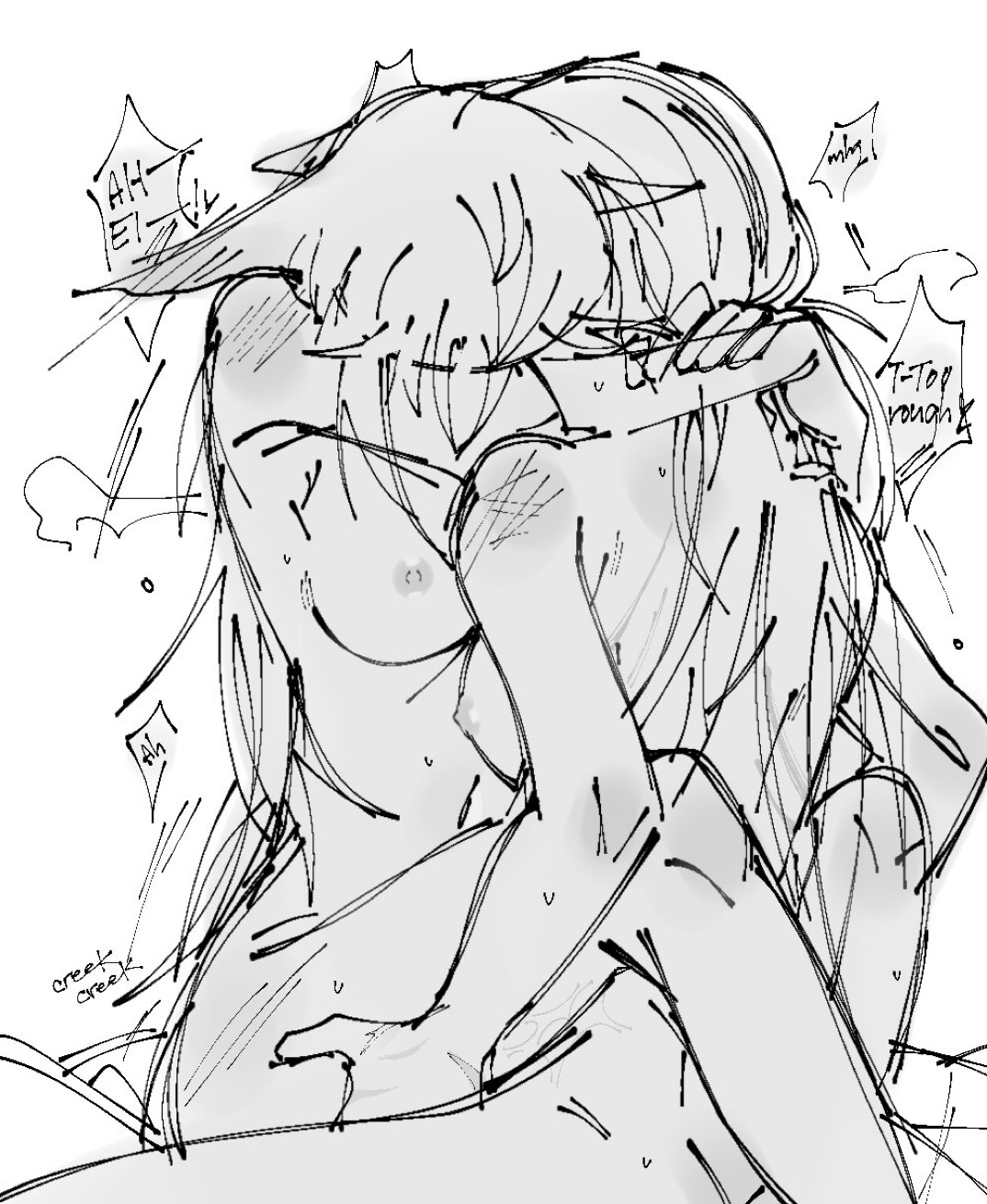 1futa, 1girls, areolae, arms around neck, breasts, duo, embrace, female, fucked senseless, fucked silly, futa on female, futanari, genshin impact, head down, hugging, intersex, monochrome, naked, nipples, nude, nude female, nude futa, passionate, penis, pussy, raiden shogun, riding, riding penis, rough sex, sketch, softcore, straddling, vagina, vaginal penetration, vaginal sex, yae miko, zoe taoww