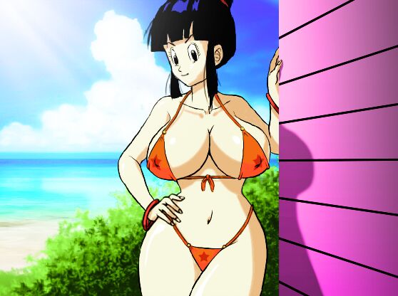 big_breasts bikini chichi curvy dragon_ball dragon_ball_z light-skinned_female light_skin milf naughty_turtle thong