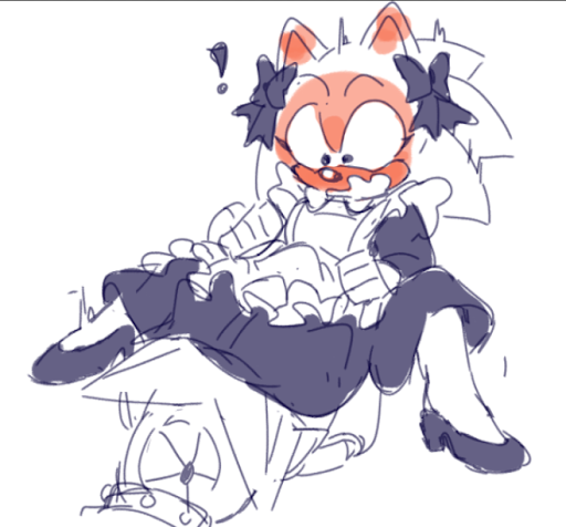 anthro arrow_hearted blush clothed clothing crossdressing duo eyelashes maid_uniform male male/male male_only metal_sonic metonic neo_metal_sonic oral sega sonic_(series) sonic_the_hedgehog sonic_the_hedgehog_(series) uniform