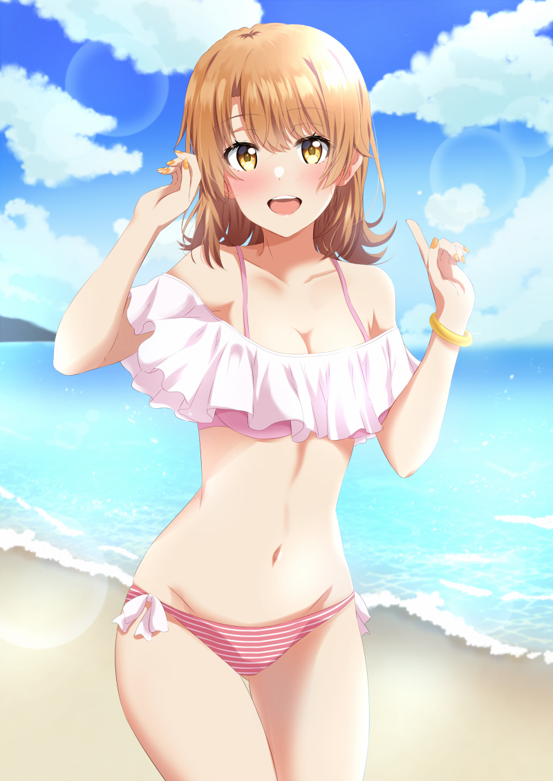 beach bikini isshiki_iroha lieass my_teen_romantic_comedy_snafu smiling_at_viewer