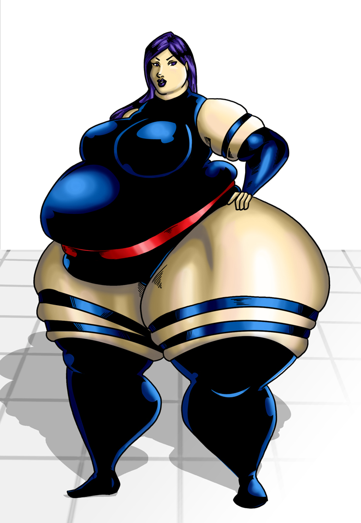 1girls asian asian_female bbw belly big_belly big_breasts breasts fat female hocuspukeus huge_belly huge_thighs large_breasts marvel marvel_comics massive_thighs overweight overweight_female psylocke thick_thighs thighs thunder_thighs x-men