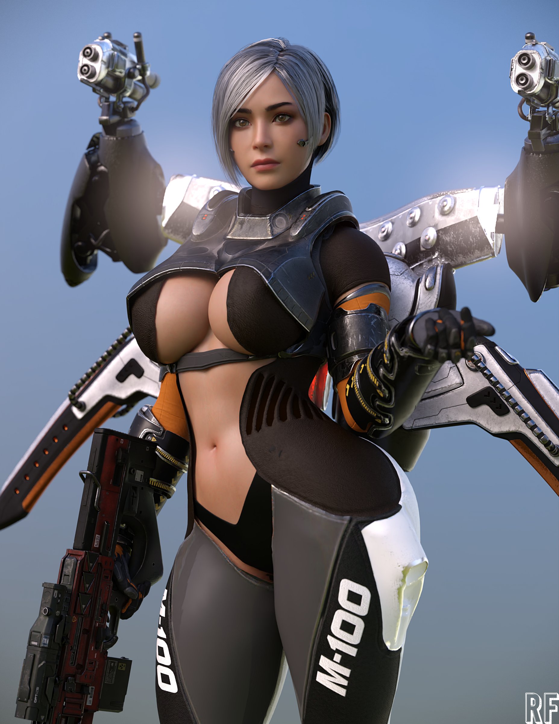 1girls, 3d, absurd res, ada wong, ada wong (adriana), apex legends, breasts, capcom, cleavage, cosplay, female, female only, hi res, large breasts, resident evil, resident evil 2, resident evil 2 remake, rude frog, solo, valkyrie (apex legends)