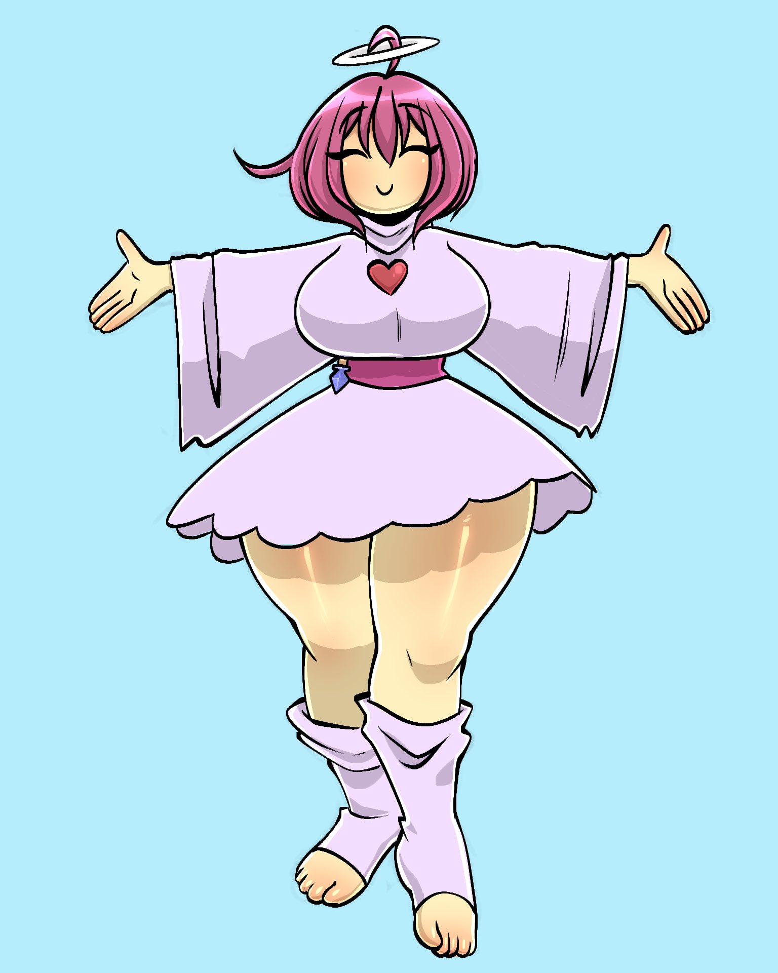 2d, 5hitzzzu, angel, angel wings, ass, big breasts, boombita, breasts, busty, closed eyes, clothed, clothing, color, deltarune, feet, female, female frisk, frisk, funcu, funculicious, guardian spirit, hi res, hug, meatcuteshii, mirror frisk, pinkbobatoo, skiddioop, solo, spread arms, stereodaddy, tagme, thick thighs, thighs, toby fox, undertale, undertale (series), undertale boombita (style)