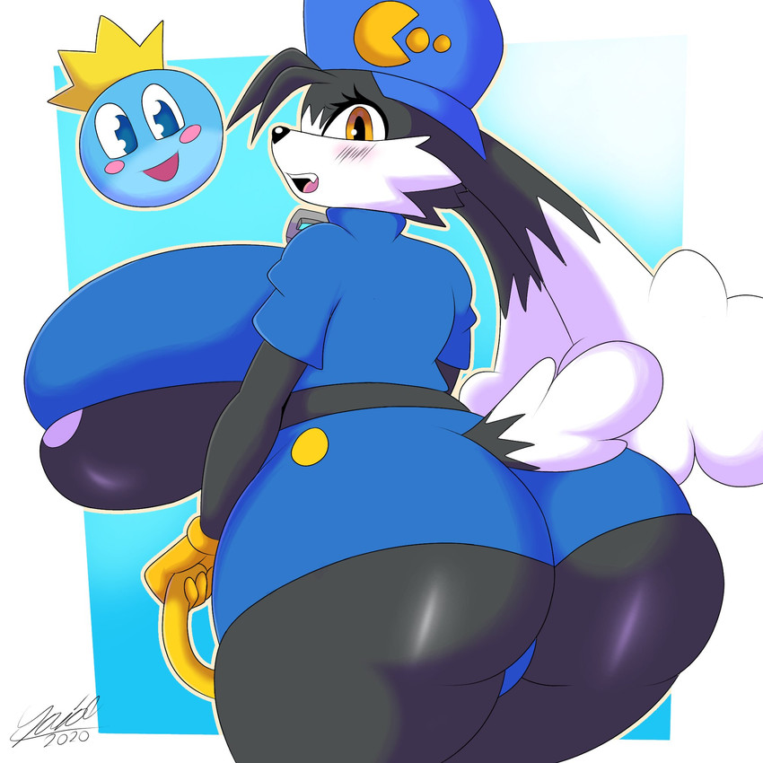 1girls ass bandai_namco big_breasts big_butt black_fur breasts clothing female female_only furry gender_symbol genderswap genderswap_(mtf) gloves handwear hat holding_object hourglass_figure huepow huge_ass huge_breasts hyper_ass hyper_breasts itisjoidok klonoa klonoa_(series) long_ears multiple_girls nipple_bulge nipple_slip nipples nipples_visible_through_clothing pac-man pac-man_(series) rule_63 tail