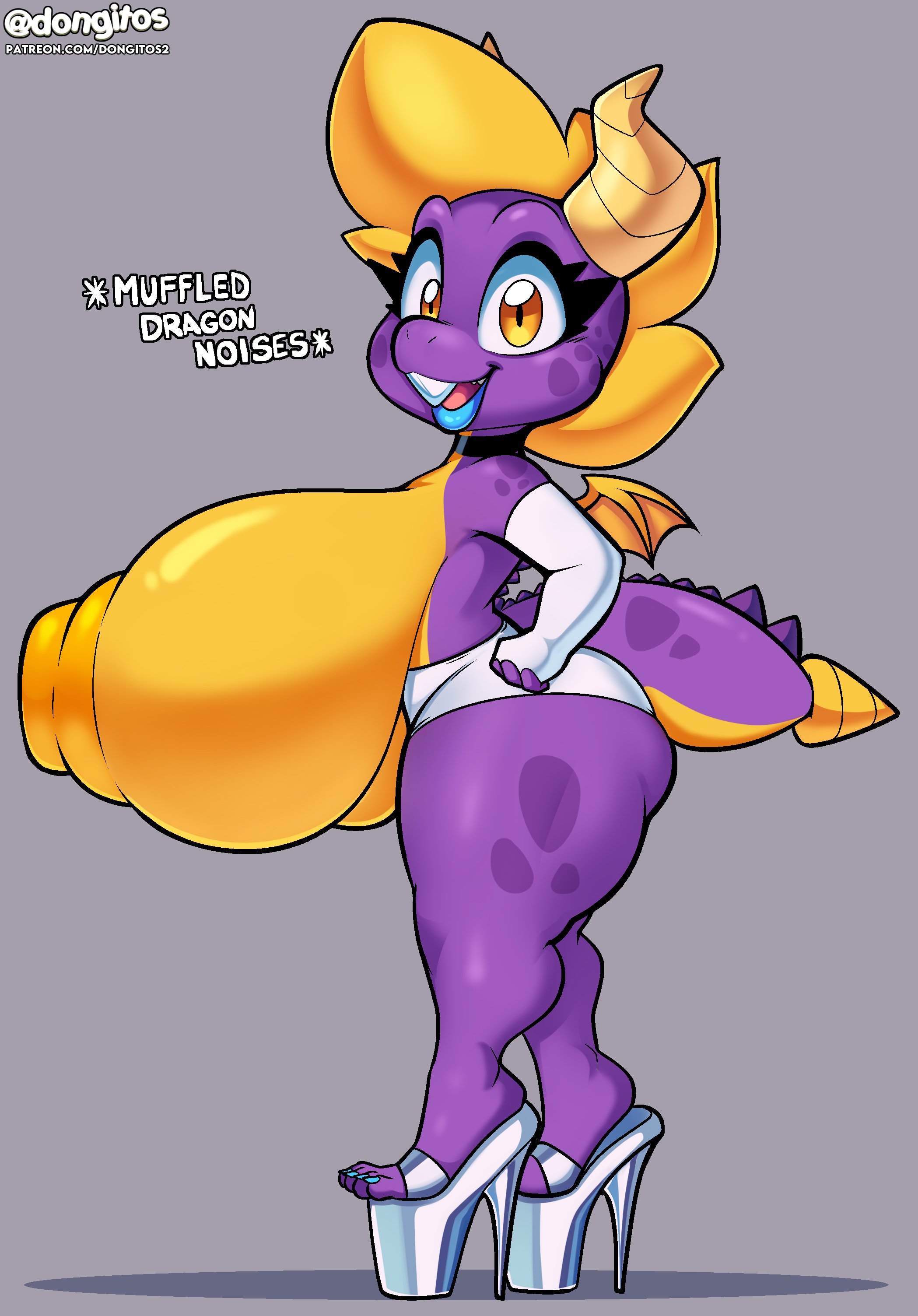 big breasts, big lips, breasts, dongitos, female, female only, furry, genderswap, high heels, huge breasts, rule 63, spyro, spyro the dragon, tagme