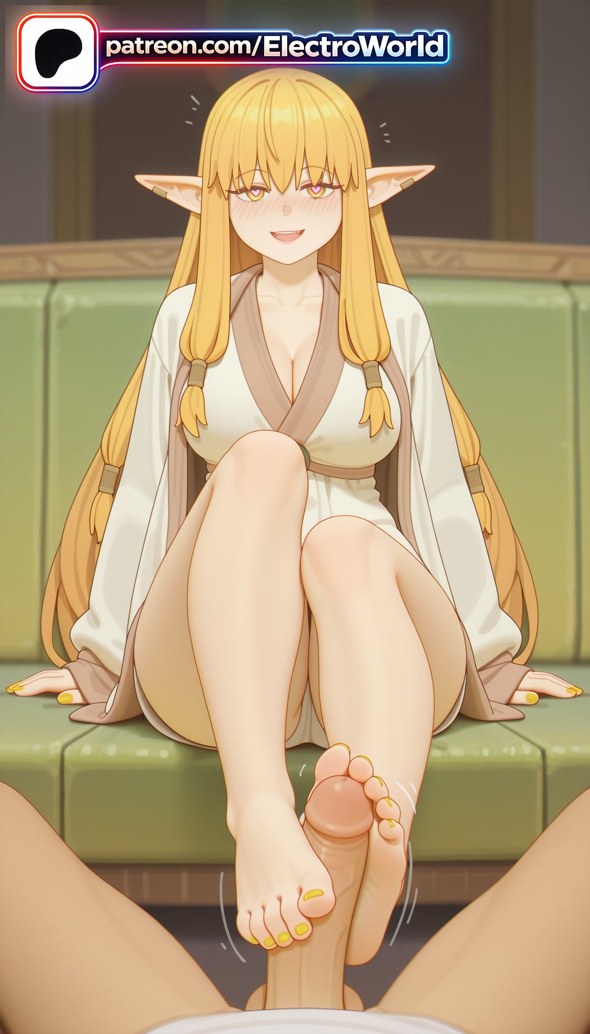 1boy 1girl 1girls 2026 ai_generated aqua_nails artist_name barefoot black_nails blue_nails blush boobs breasts bust chest cock dick electroworld elf feet feet_fetish fingernails foot_fetish foot_play footjob frieren_beyond_journey's_end green_nails hetero hi_res high_quality high_resolution highres long_hair low-tied_long_hair nail_polish orange_nails patreon patreon_username penis pink_nails pointy_ears pov purple_nails red_nails serie_(sousou_no_frieren) sousou_no_frieren stable_diffusion tits toejob toenail_polish toenails toes watermark yellow_nails
