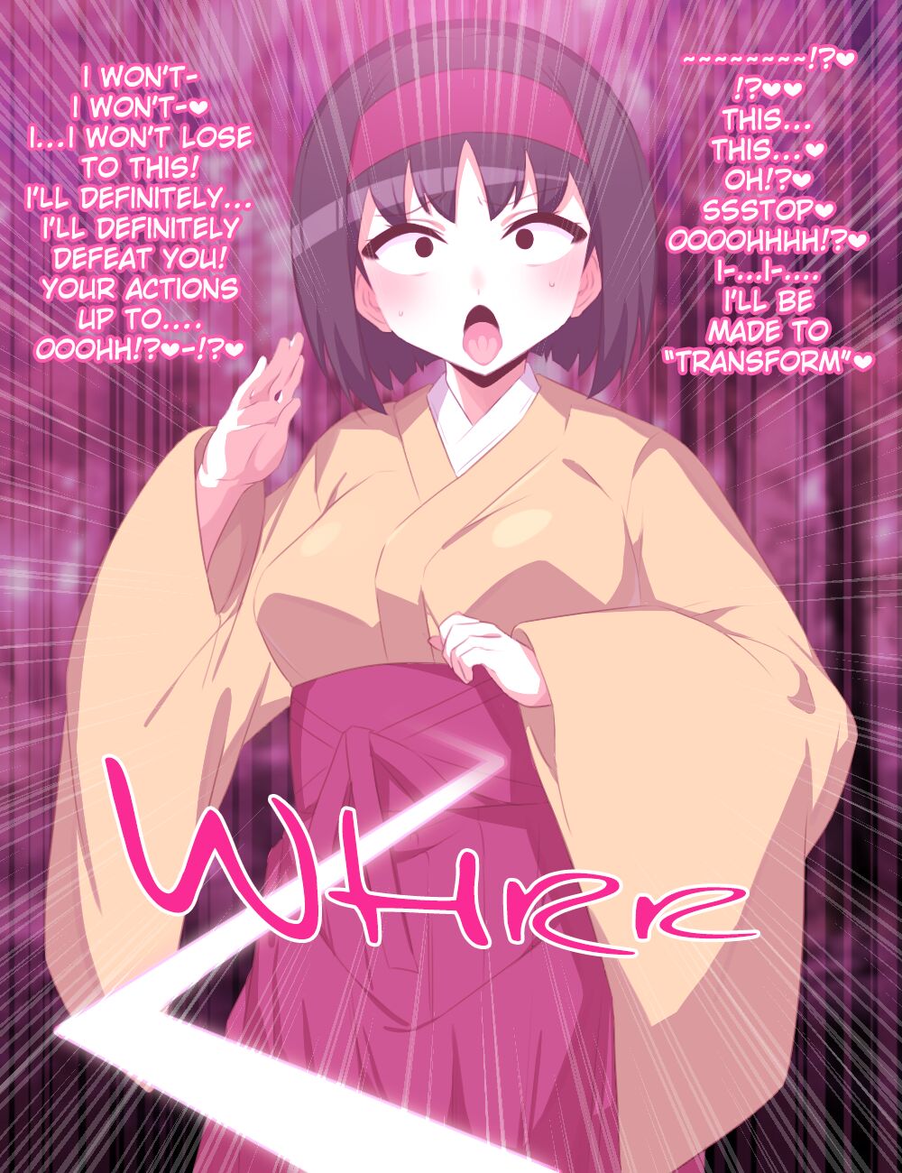 1girls, bimbo, bimbofication, breast expansion, breast growth, breast growth (enlargement), breasts, caught in pokeball, corruption, dark hair, english, english text, erika (pokemon), female, ganbari mascarpone, gym leader, hakama, japanese clothes, kimono, mind break, mind control, pokemon, short hair, text, transformation