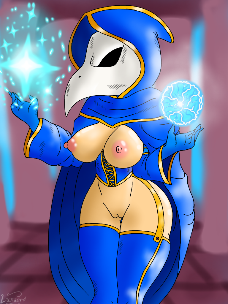 blue_clothing female_only lunatic_cultist magic plague_doctor rule_63 terraria