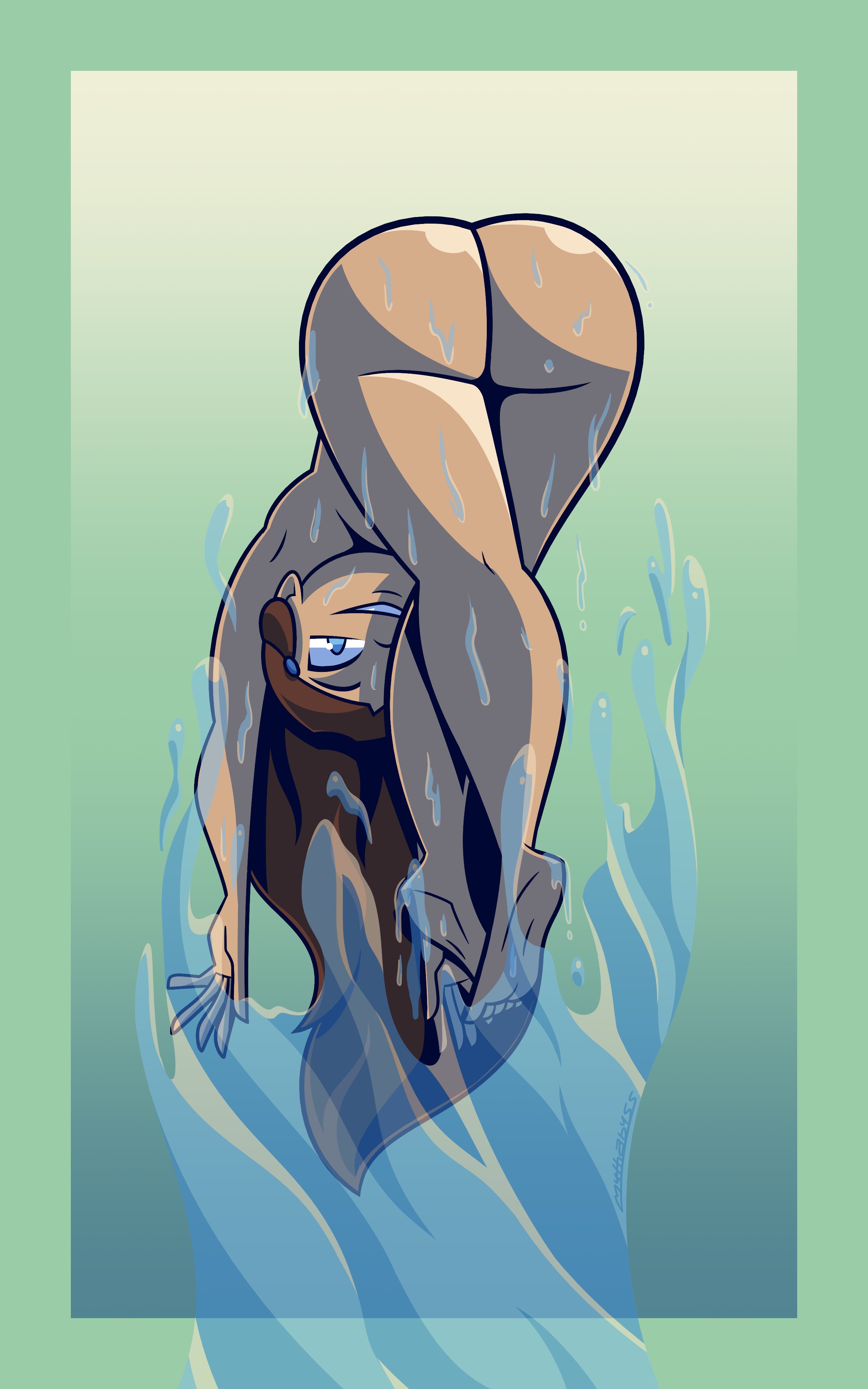 1girls, 2022, armpits, ass, ass focus, ass up, avatar the last airbender, barefoot, bent over, big ass, blue eyes, bubble ass, bubble butt, casual nudity, completely nude, crossed legs, cute, dancing, dark skin, dark-skinned female, female, female only, floating, flowing hair, full body, hair down, katara, levitation, long hair, looking at viewer, mythabyss, nude, playful, presenting ass, skinny dipping, smile, solo, straight hair, thick thighs, water, water tribe, waterbending, wet, wet body, wet hair, wet skin